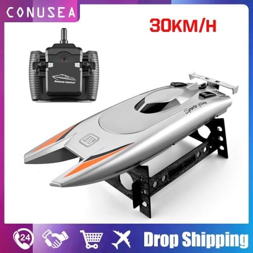 30Km/h High Speed Rc Boat Racing Boat Speedboat 20Mins Battery 2 Ch Dual Motor Waterproof 2.4 Radio Remote Control Ship Toy Boy