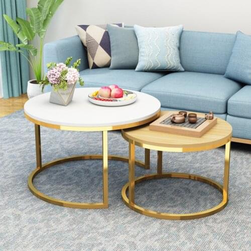 Modern Mini Round Table Side Table Sofa Side Cabinet Corner Table Creative SmallSimple Wrought Iron Nordic Coffee Table