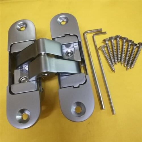 Three-dimensional Hidden Door Hinge Adjustable Hinges load 110*30mm 50kg 2PCS