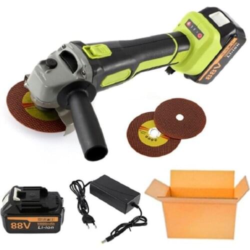 Angle Grinder 88VF Cordless Lithium-Ion 10000mAh Grinding Machine Cutting Grinding Machine Polisher Grinder Grinding Power Tool