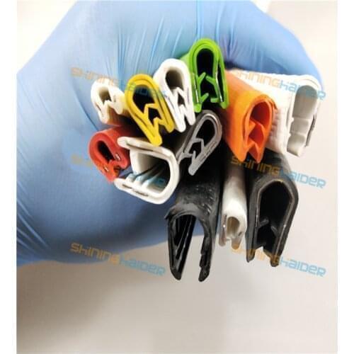Different color stuck thickness 0.3-25mm U type rubber sealing strip edge rubber protection strip metal plate edge rubber strip