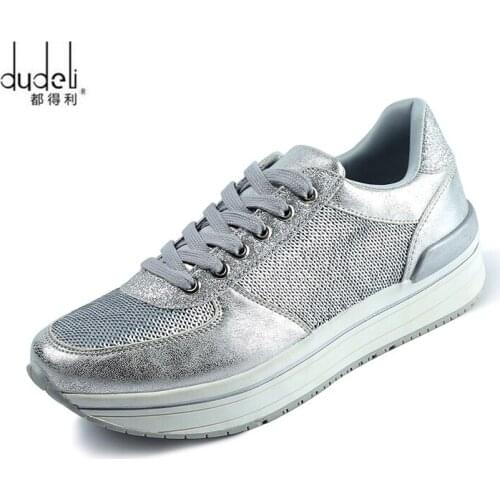 Women Shoes 2019 New Wedge Sneakers Fashion Tenis Feminino Fish-Scale Pattern Breathable Platform Wedges Casual Shoes Big Size