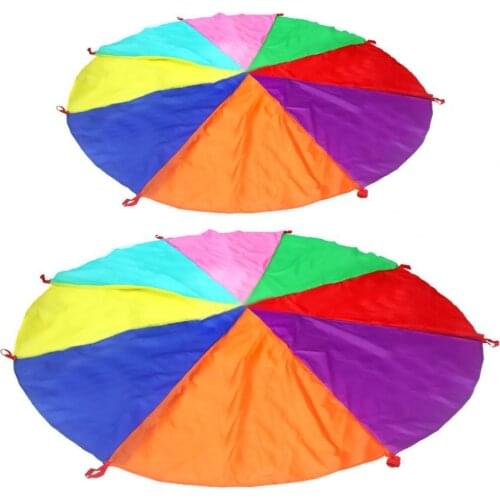 Umbrella Toy Exquisite Workmanship Large Size Premium Rainbow Umbrella Ballute for Entertainment Parent-child Outdoor Games Toys
