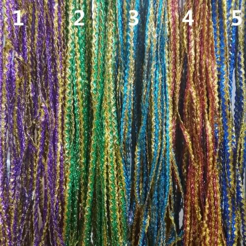 0.6cm 6mm 1/4 Colorful Beautiful Wavy Golden Filigree Waved Narrow Lace Trim Curtain Laciness National Diy Dance Costume Ribbon