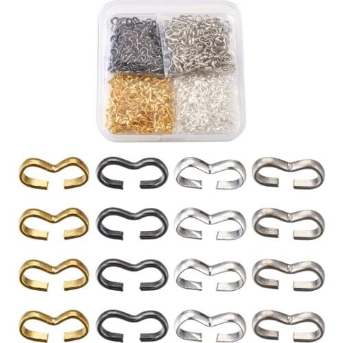 1Box Iron Quick Link Connectors Number 3 Shaped Clasps Hooks For Chain Bracelet Findings Making Accessories Mix Color