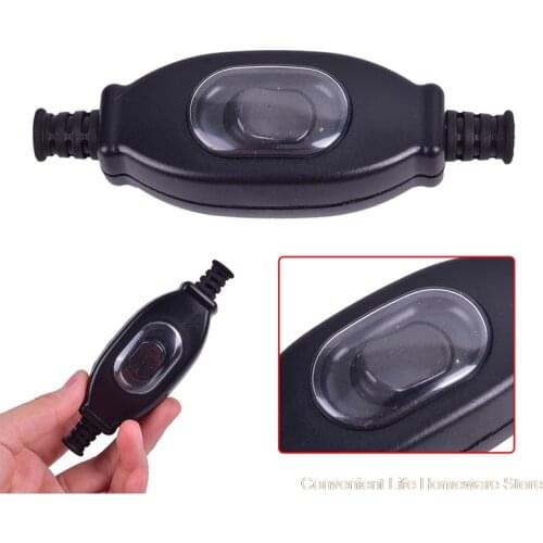 1PC waterproof in line switch cord switch round wire Silver contact double cut switch Dust switch 3A 250V