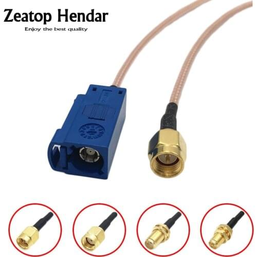 1Pcs SMA / RP-SMA Male or Female Jack to Fakra C Female Plug RG316 Cable GPS Antenna Extension Pigtail Wire 15CM 20CM 30CM 50CM