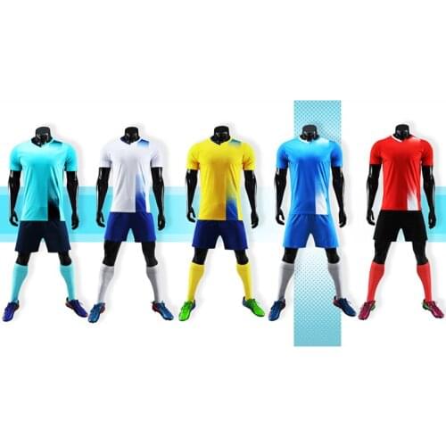 19/20 Season Youth Kids Adult Blank Running Soccer Jersey Uniform Kits Football Sport Suits Customize