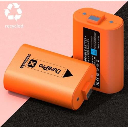2pcs 1400mAh Orange Battery Pack for Xbox Series X/S/Xbox One S/X/Xbox One Wireless Controller Battery