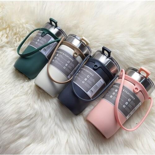 550/710ml Double Stainless Steel Vacuum Cup Coffee Thermos Mug Non-slip Case Car Vacuum Flask Travel Insulated Water Bottle