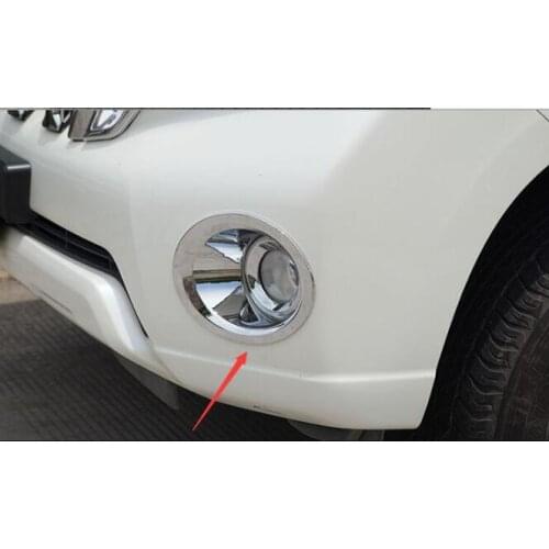 Accessories for land cruiser prado 150 2014 2015 Front Foglight Cover Abs Chrome Fog Lamps Frame Trim Car Styling Sticker