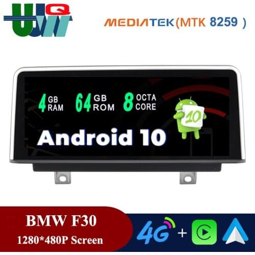 UJQW 10.25" Android 10.0 Car Multimedia Player Radio Stereo For BMW 3 Series F30 F31 F34 4 Series F32 F33 F36 M3/F80 M4 F82 NBT