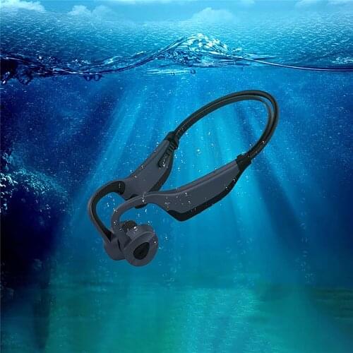 16G MP3 Player Bluetooth Headset Skinny Bone Conductive Headphones Waterproof Fitness Diving Sport Swimming Healthy Earphones