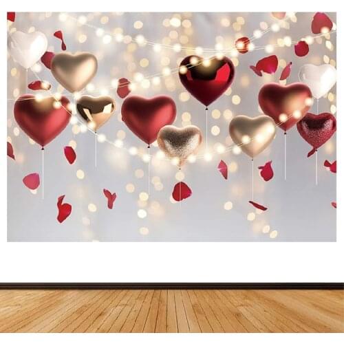 Love tapestry background cloth Valentines Day Kiss Love Balloon Wedding arrangements Home bedroom decoration warm