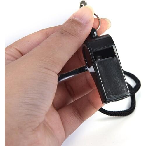 Football Soccer Sports Referee Plastic Whistle Lanyard Emergency Loud Sound