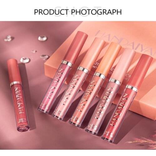 HANDAIYAN HOT Fashion Matte Liquid Lipstick Cosmetics Lip Glaze Moisturizing Waterproof Lip Gloss Sexy Lips Make Up Beauty TSLM1