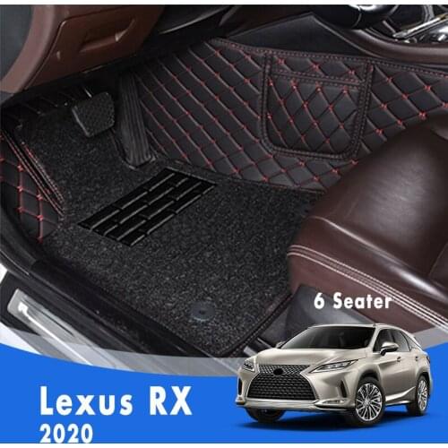 For Lexus RX 2020 (6 Seater) Luxury Double Layer Wire Loop Car Floor Mats Custom Carpets Foot Pads Styling Accessories Interior