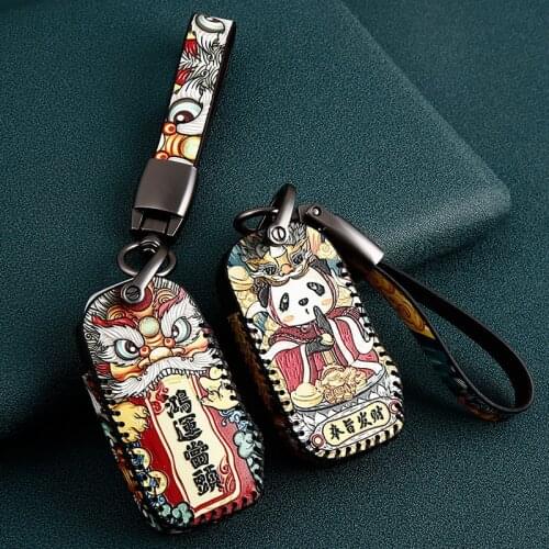 Leather Car Key Case Remote Cover for KIA Sportage Ceed Sorento Cerato Forte KX3 KX5 K3S RIO K2 K3 Sportage