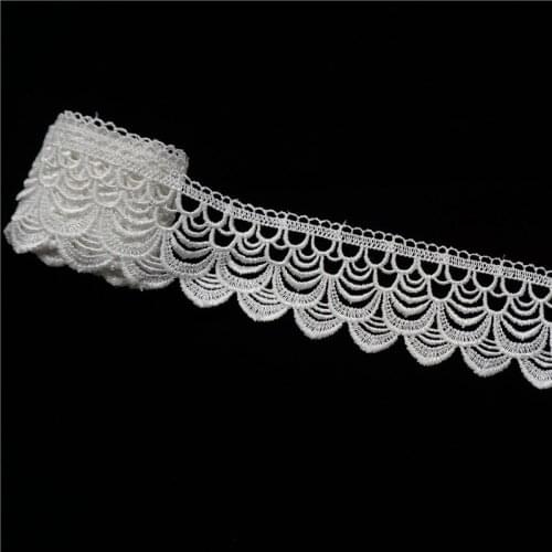 Cusack 2 yards 6 cm Off White Lace Ribbon Trims Polyester Applique for Garment Trimmings Home Textiles Sewing Lace Fabric