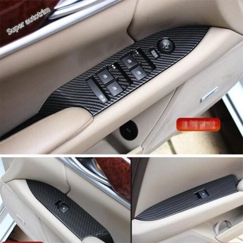 Lapetus Inside Door Handle Panel Surround Window Lift Switch Kit Trim Fit For Cadillac XTS 2015 - 2019 ABS Accessories Interior