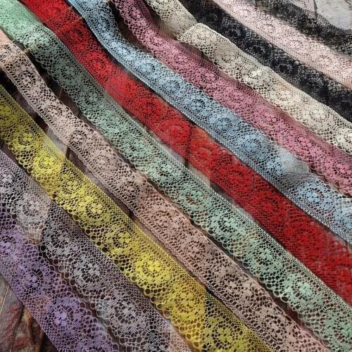 Hot Selling 14Colors 10 yards 40 mm width lace ribbon For Sewing Decoration DIY jewelry decoration Clothing Accessories