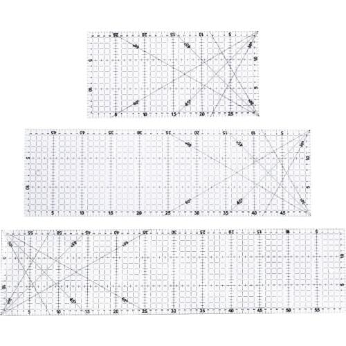 Drawing Ruler Patchwork Ruler Acrylic Transparent Ruler Scale Office School Line Drawing 15X60CM 15X50CM 15X30CM Sewing Tools