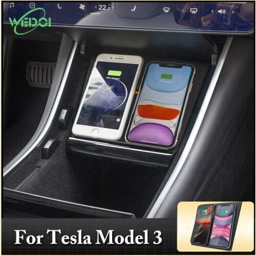 NEW Fast Charging Wireless Charger for Tesla Model 3,Dual 10W Qi Wireless Smartphone Charging Pad of Tesla Accessories