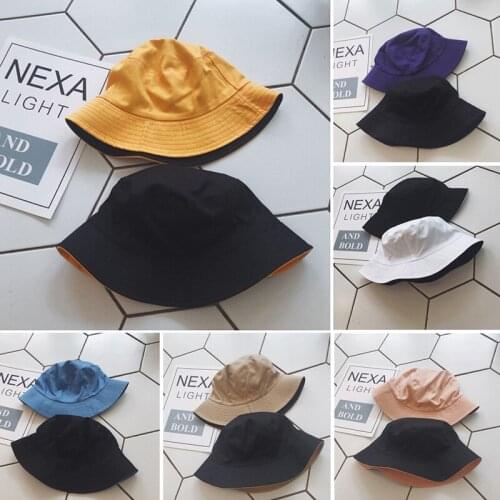 1pc Cotton Men Women Bucket Hat Fishing Fisher Beach Sun Cap