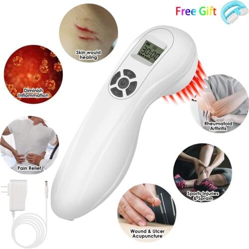 FDA PASS Cold Laser Light Therapy Device with Pulse 3pcs 808nm and 12pcs 650nm Laser diodes Effectively Treat Acute Chronic Pain