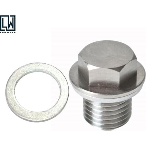 Stainless Steel Oil Drain Plug with NEODYMIUM Magnet Universal (M14 x 1.5 MM)