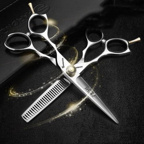 Left-hand professional hairdressing scissors 5.5 inch flat cut teeth scissors left-handed special haircut scissors hair set
