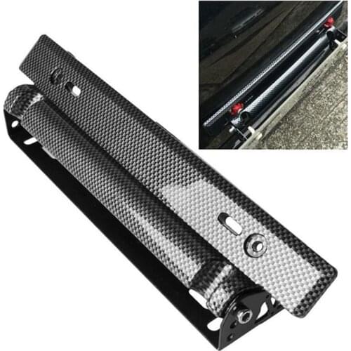 1pcs Adjustable Mount Bracket Car Modification Car License Plate Frame Holder Carbon Fiber Racing Number Plate Holder