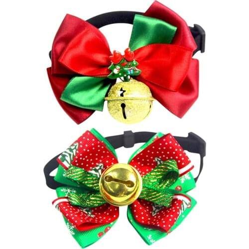 Christmas Accessories Festival Collar Dog Ties Adjustable Small Pet Bow Tie Neckties For Puppy Cat