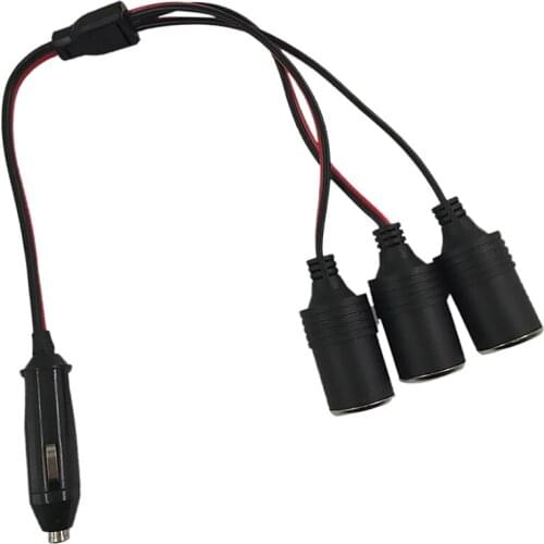 Universal 3 IN1 Car Lighter Splitter Charger 3-Way Socket Female Plug