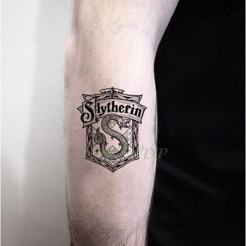 Waterproof Temporary Tattoo sticker movie Hogwarts School of Witchcraft and Wizardry fake tatto flash tatoo for men women