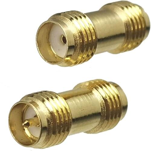 1pcs Connector Adapter SMA Female Jack to RP-SMA Female Plug RF Coaxial Converter Straight New Brass