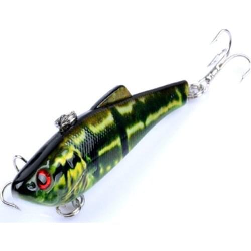 1pcs VIB Hard Bait Fishing Lures 7cm 6.6g Wobbler Floating Lure 6# Treble Hook Fishing Wobblers Bass Fake Plastic Fish Carp