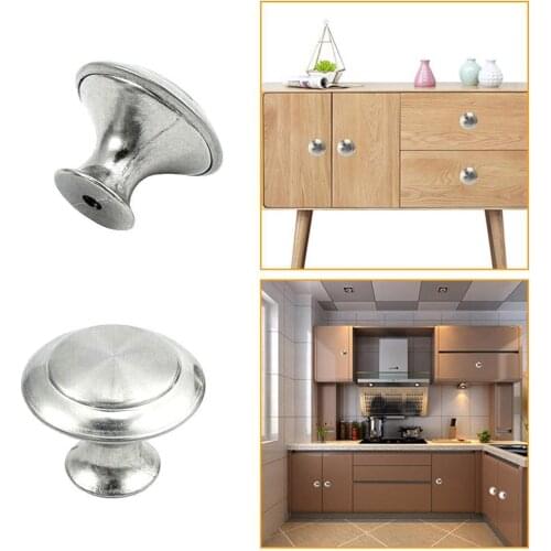 10pcs/set Round Cabinet Knobs Steel Drawer Knobs Kitchen Accessory Handles Furniture Cupboard Pull Hardware T0G2