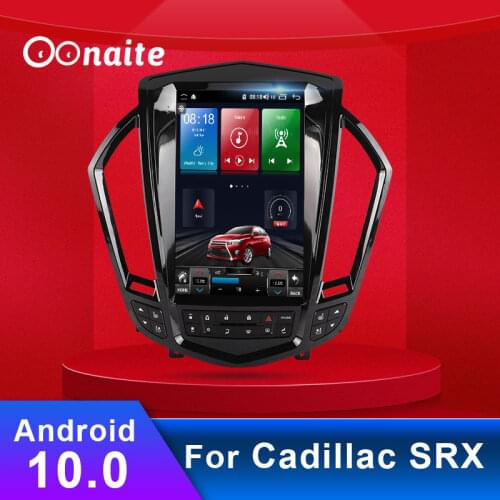 12 Inch For Cadillac SRX Portrait Car GPS Navigator Android 10 Map Sat NavCar Stereo FM Radio Bluetooth Multimedia Video Player