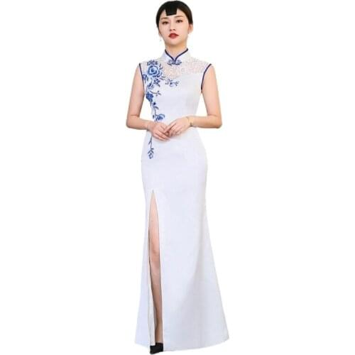 2021 Ao Dai Chinese Traditional Dress Shanghai Cheongsam Dress Vintage Clothing Oriental Dress Vietnam Traditional Dress V1995