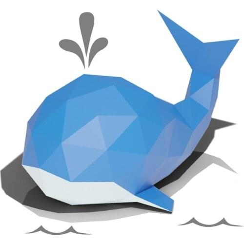 29CM Whale 3D Papercraft DIY Paper Sculpture Paper Model Pattern Origami Home Decoration Living Room Childrens Room Marine Life