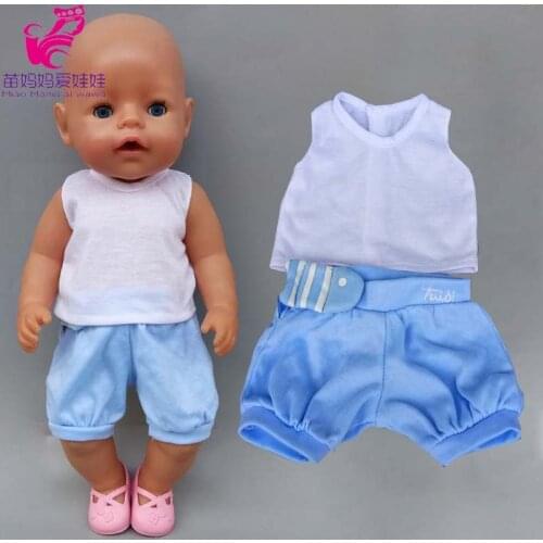 43cm Baby doll blouse clothes and pants for 18 inch girl doll outwear children play toys gifts