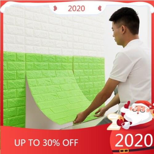 77*70cm Brick pattern 3d stereo wall stickers living room bedroom warm self-adhesive self-adhesive wallpaper waterproof foam