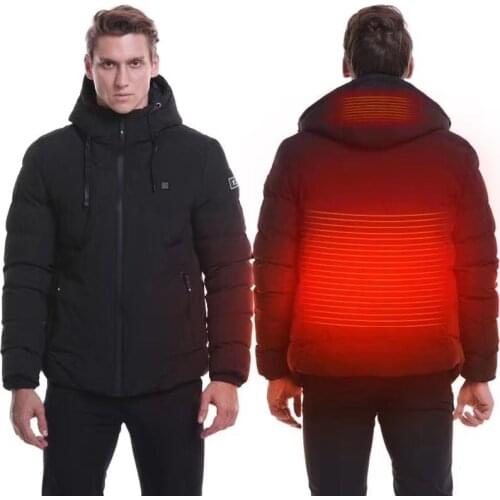 7XL Heated Jacket Electric Outdoor USB Heated Coat Thermal Jacket Washable Heated Clothing Heating Vests Winter Dropshipping