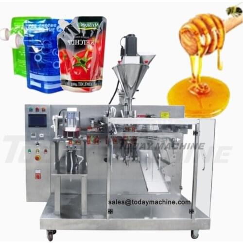 2021 Pouch Filling Automatic Stand Up Pouch With Spout Filling Capping Machine
