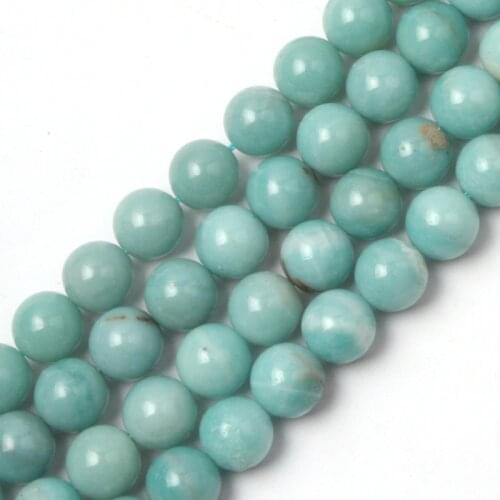 Amazonite stone beads natural stone beads DIY loose beads for jewelry making strand 15" wholesale