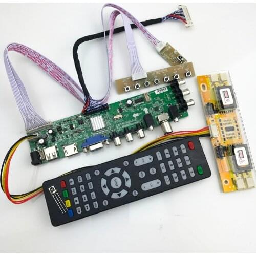D3663LUA digital TV board DVB-T2/T/C Universal LCD LED TV Controller Driver Board with cable inverter