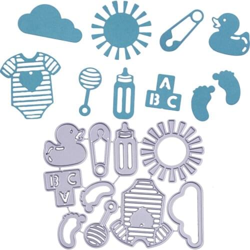 Baby Birthday Series Invination Letters Decoration Die Cut Paper Card Scrapbook Album Embossing Metal Cutting Die
