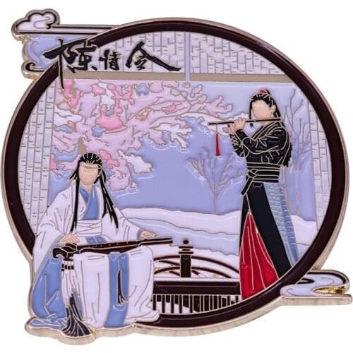 The Untamed Classic Poster Brooch Lan Wangji and Wei Wuxian Boys Love Pin Chinese Drama Aestheticism Art Collection