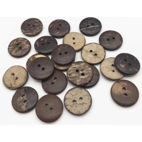 100pcs 18mm Round 2 Holes Coconut Buttons Garment Clothes Sewing Accessories Embellishments For Scrapbooking Button
